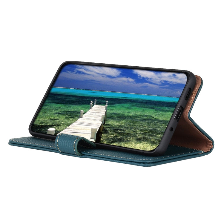 For Sony Xperia 10 IV KHAZNEH Litchi Genuine Leather Phone Case(Green) - Sony Cases by PMC TechLife | Online Shopping South Africa | PMC TechLife | Buy Now Pay Later Mobicred