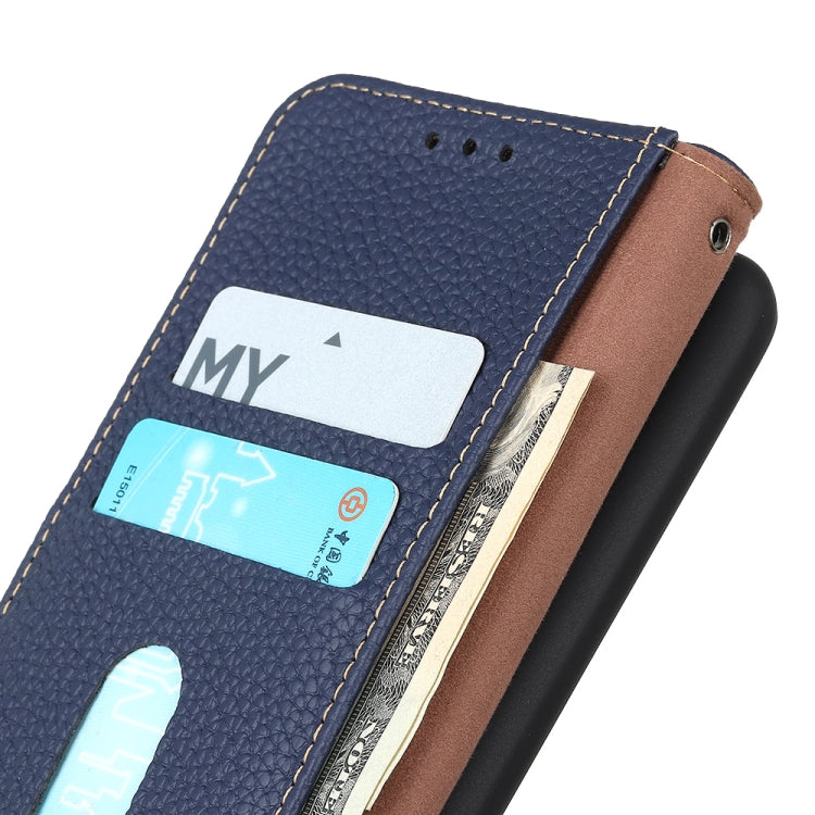 For Sony Xperia 10 IV KHAZNEH Litchi Genuine Leather Phone Case(Blue) - free shipping - PMC TechLife - Order now!