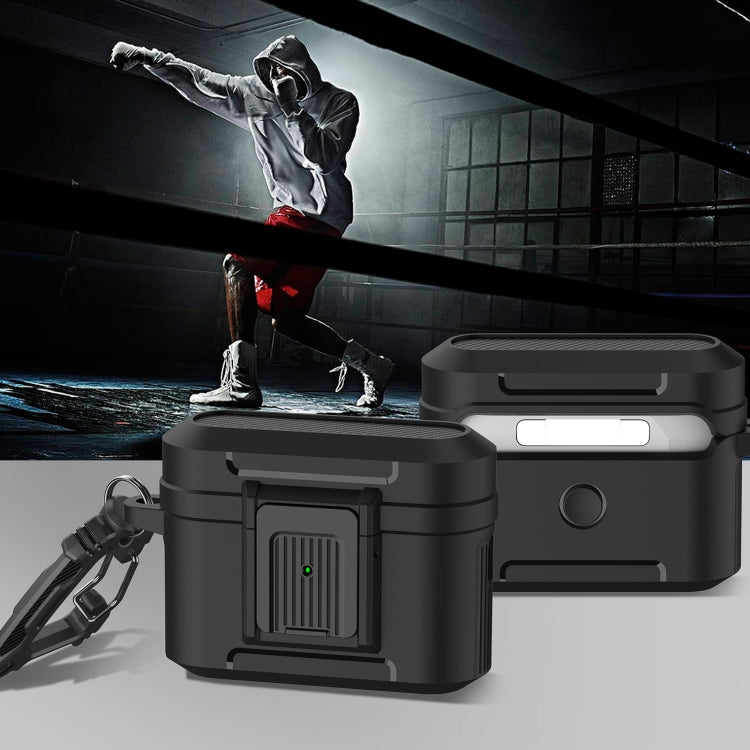 For AirPods Pro 2 Earphone TPU + PC Protective Case(Black) - For AirPods Pro 2 by PMC Jewellery | Online Shopping South Africa | PMC Jewellery | Buy Now Pay Later Mobicred