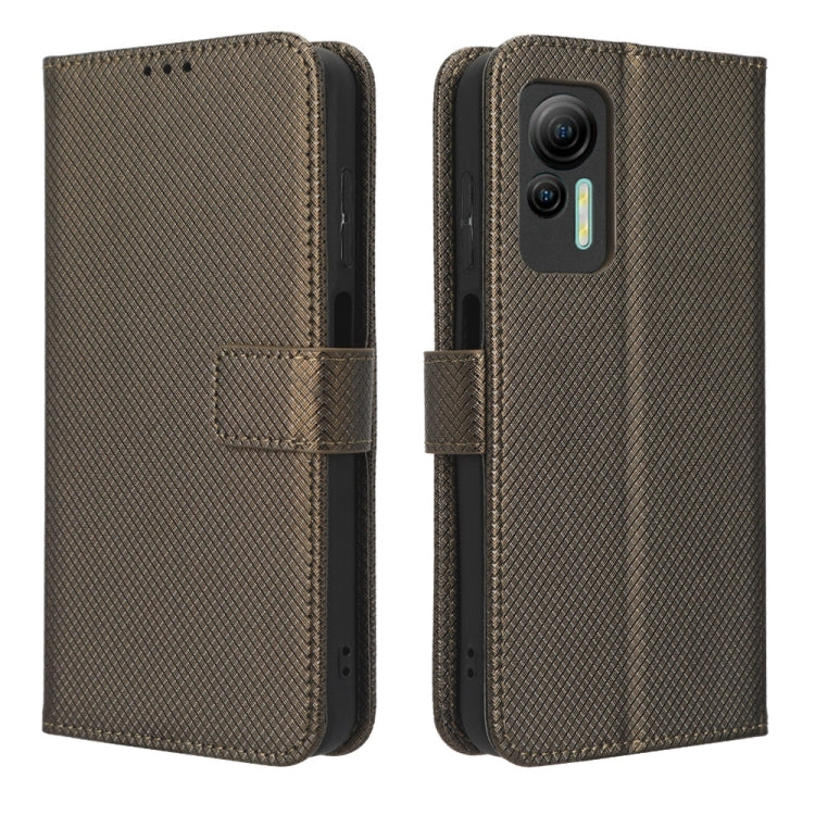 For Ulefone Note 14 Diamond Texture Leather Phone Case(Brown) - Ulefone Cases by PMC Jewellery | Online Shopping South Africa | PMC Jewellery | Buy Now Pay Later Mobicred