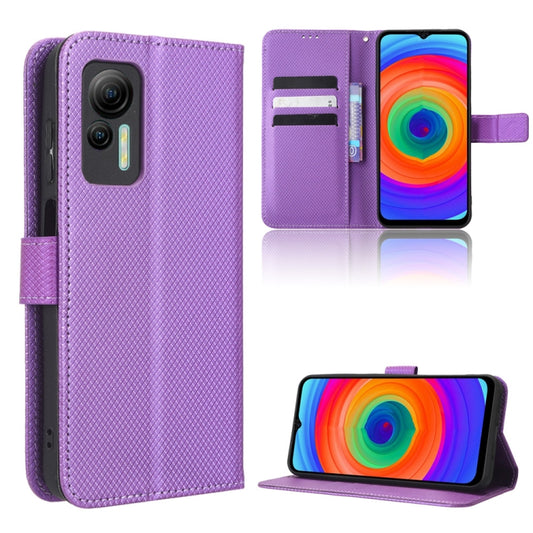 For Ulefone Note 14 Diamond Texture Leather Phone Case(Purple) - Ulefone Cases by PMC Jewellery | Online Shopping South Africa | PMC Jewellery | Buy Now Pay Later Mobicred