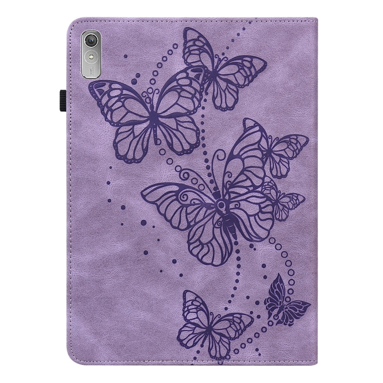 For Lenovo Pad Plus 2023 11.5 inch / Tab P11 Gen 2 Embossed Butterfly Pattern Leather Tablet Case(Purple) - Lenovo by PMC TechLife | Online Shopping South Africa | PMC TechLife | Buy Now Pay Later Mobicred
