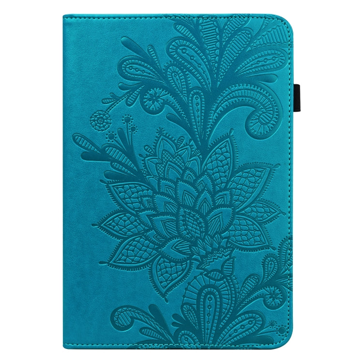 For Lenovo Pad Plus 2023 11.5 inch / Tab P11 Gen 2 Lace Flower Embossing Pattern Leather Tablet Case(Blue) - Lenovo by PMC TechLife | Online Shopping South Africa | PMC TechLife | Buy Now Pay Later Mobicred