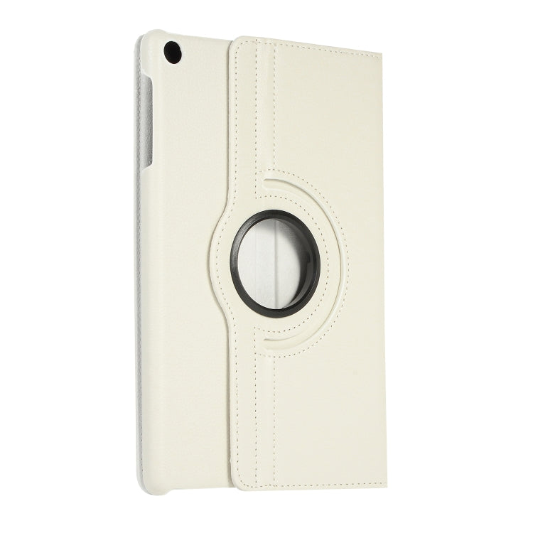 For Huawei Matepad SE 10.4 360 Degree Rotation Litchi Texture Tablet Leather Case(White) - Huawei Cases by PMC TechLife | Online Shopping South Africa | PMC TechLife