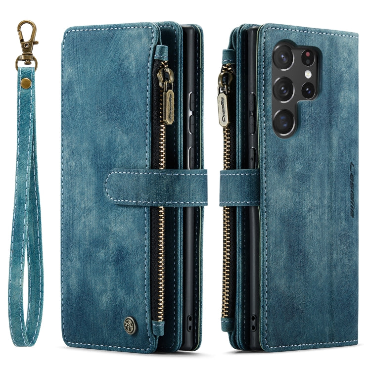 For Samsung Galaxy S23 Ultra 5G CaseMe C30 Multifunctional Leather Phone Case(Blue) - Galaxy S23 Ultra 5G Cases by CaseMe | Online Shopping South Africa | PMC Jewellery | Buy Now Pay Later Mobicred