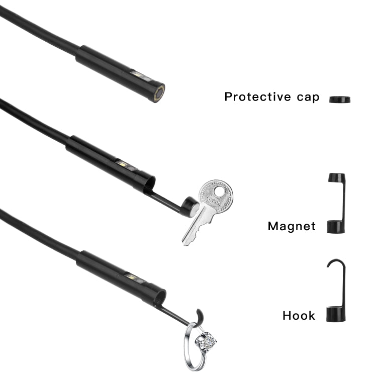P50 4.5 inch Dual Camera with Screen Endoscope, Length:2m Hard Line(5.5mm) - free shipping - PMC Jewellery - Order now!
