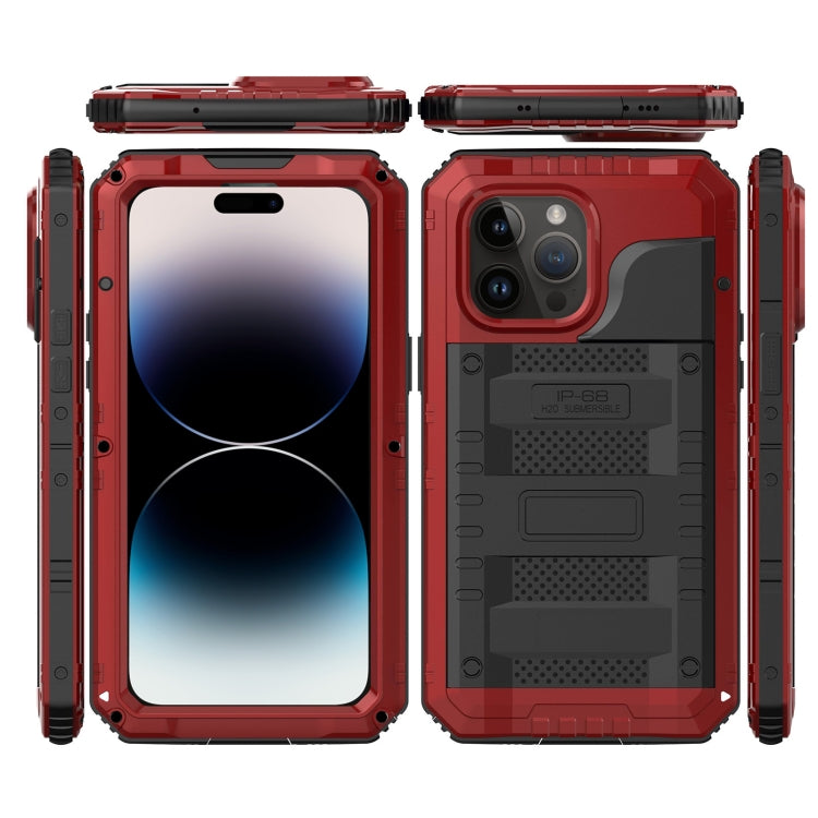 For iPhone 14 Pro Max RedPepper Wolf 360 Full Body Rugged Life Waterproof Phone Case(Red) - iPhone 14 Pro Max Cases by RedPepper | Online Shopping South Africa | PMc TechLife | Buy Now Pay Later Mobicred
