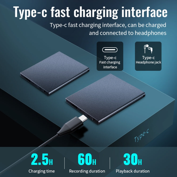 JNN K1 Square HD Noise Canceling Recorder, Capacity:4GB(Black) - Recording Pen by JNN | Online Shopping South Africa | PMC TechLife | Buy Now Pay Later Mobicred