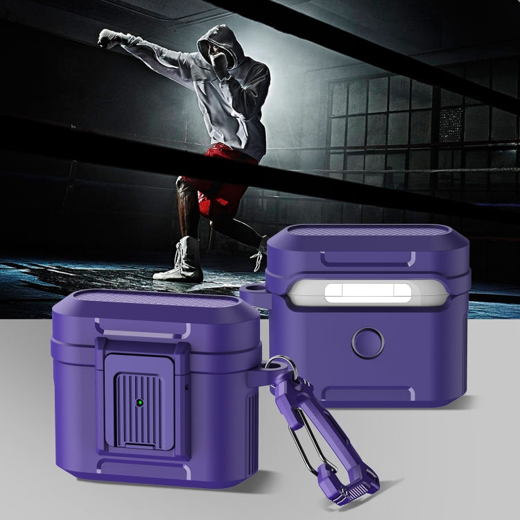 For AirPods 3 Earphone TPU + PC Protective Case(Purple) - For AirPods 3 by PMC Jewellery | Online Shopping South Africa | PMC Jewellery | Buy Now Pay Later Mobicred