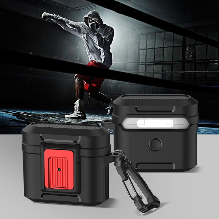 For AirPods 3 Earphone TPU + PC Protective Case(Black+Red) - For AirPods 3 by PMC Jewellery | Online Shopping South Africa | PMC Jewellery | Buy Now Pay Later Mobicred