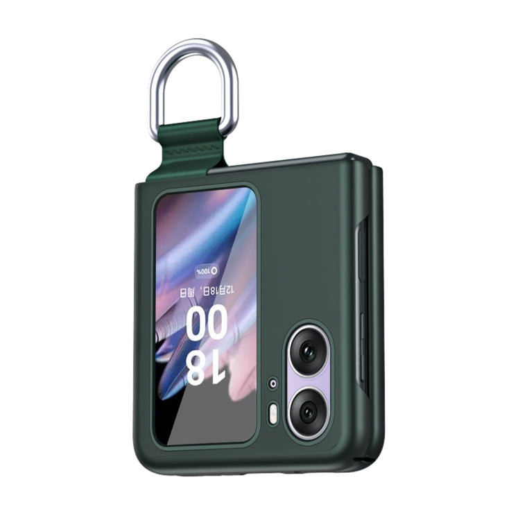 For OPPO Find N2 Flip Skin Feel Ultra-thin Ring Buckle Shockproof Phone Case(Green) - Find N2 Flip Cases by PMC TechLife | Online Shopping South Africa | PMC TechLife | Buy Now Pay Later Mobicred