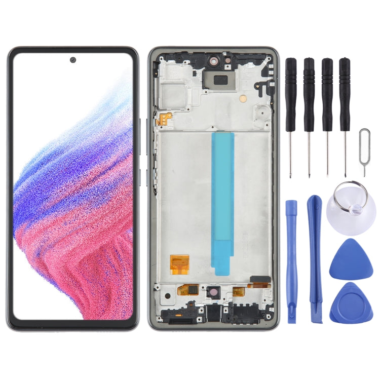 For Samsung Galaxy A53 5G SM-A536 6.48 inch OLED LCD Screen Digitizer Full Assembly with Frame(Black) - free shipping - PMc TechLife - Order now!