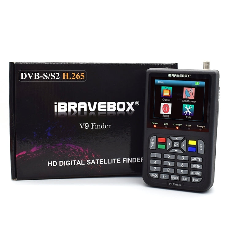 iBRAVEBOX V9 Finder Digital Satellite Signal Finder Meter, Plug Type:EU Plug(Black) - Satellite Finder by PMC TechLife | Online Shopping South Africa | PMC TechLife | Buy Now Pay Later Mobicred