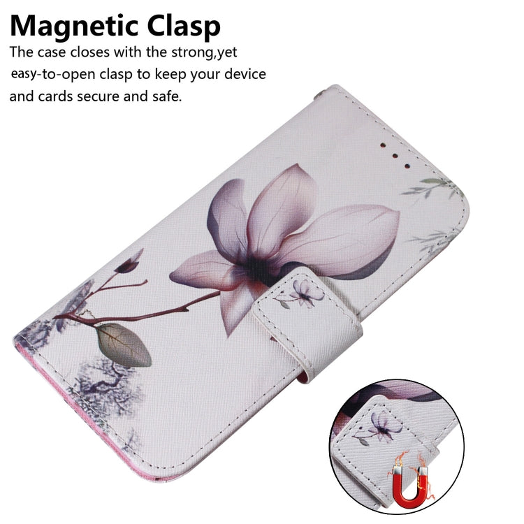 For OPPO Reno8 T 4G Coloured Drawing Flip Leather Phone Case(Magnolia) - OPPO Cases by PMC Jewellery | Online Shopping South Africa | PMC Jewellery | Buy Now Pay Later Mobicred