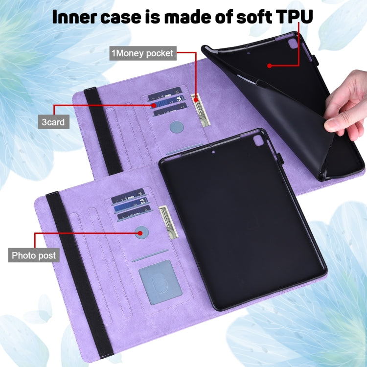 For Huawei MatePad SE 10.4 2022 Peacock Embossed Pattern Leather Tablet Case(Purple) - Huawei by PMC TechLife | Online Shopping South Africa | PMC TechLife | Buy Now Pay Later Mobicred