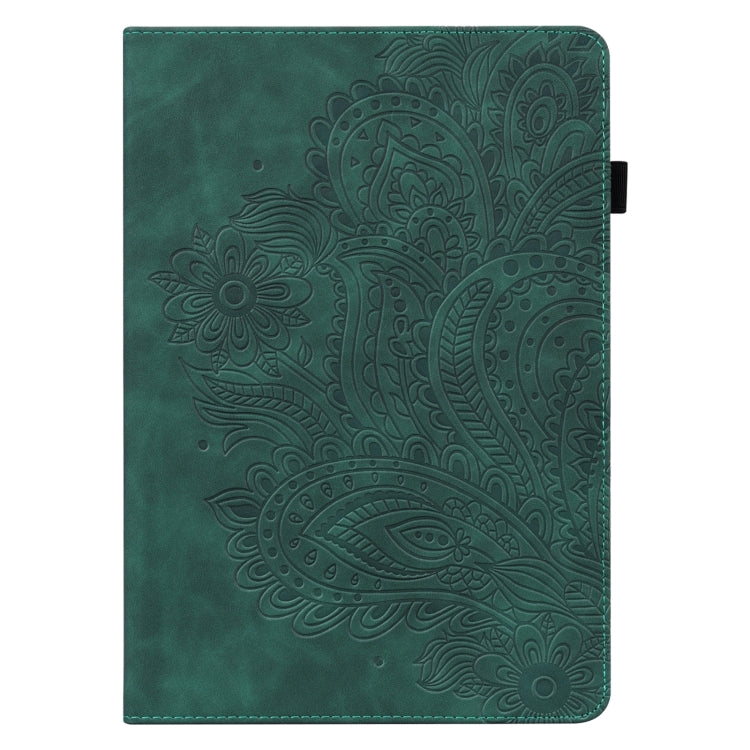 For Huawei MatePad SE 10.4 2022 Peacock Embossed Pattern Leather Tablet Case(Green) - Huawei by PMC TechLife | Online Shopping South Africa | PMC TechLife | Buy Now Pay Later Mobicred