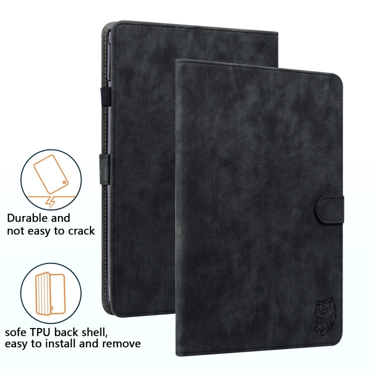For Honor Pad V8 Pro Tiger Pattern Flip Leather Tablet Case(Black) - Honor by PMC TechLife | Online Shopping South Africa | PMC TechLife | Buy Now Pay Later Mobicred