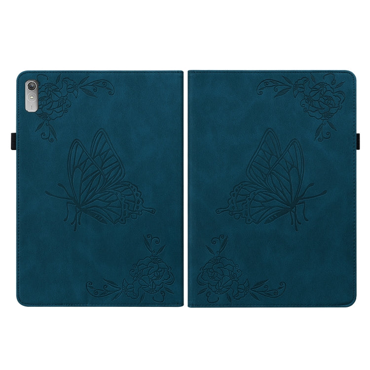 For Lenovo Tab P11 Gen 2 11.5 Butterfly Flower Embossed Leather Tablet Case(Blue) - Lenovo by PMC TechLife | Online Shopping South Africa | PMC TechLife | Buy Now Pay Later Mobicred