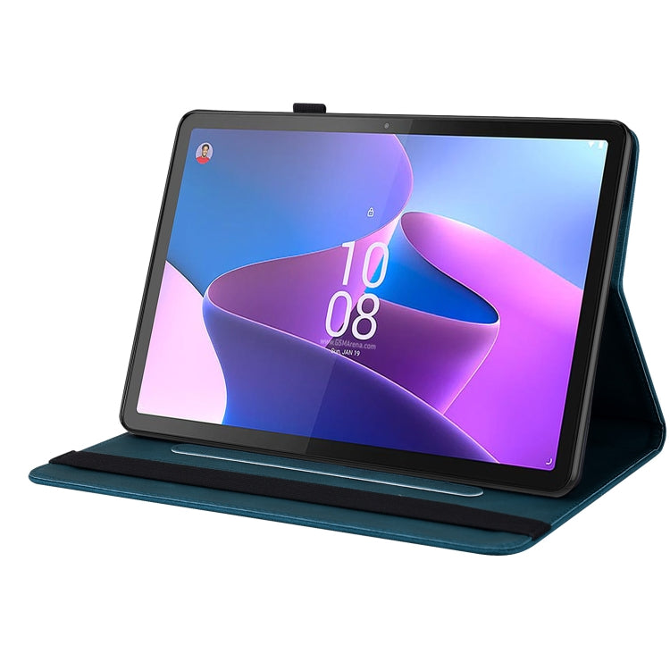 For Lenovo Tab P11 Gen 2 11.5 Butterfly Flower Embossed Leather Tablet Case(Blue) - Lenovo by PMC TechLife | Online Shopping South Africa | PMC TechLife | Buy Now Pay Later Mobicred