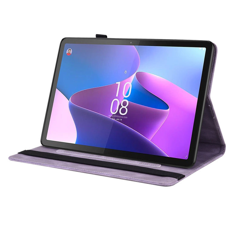 For Lenovo Tab P11 Gen 2 11.5 Butterfly Flower Embossed Leather Tablet Case(Purple) - Lenovo by PMC TechLife | Online Shopping South Africa | PMC TechLife | Buy Now Pay Later Mobicred