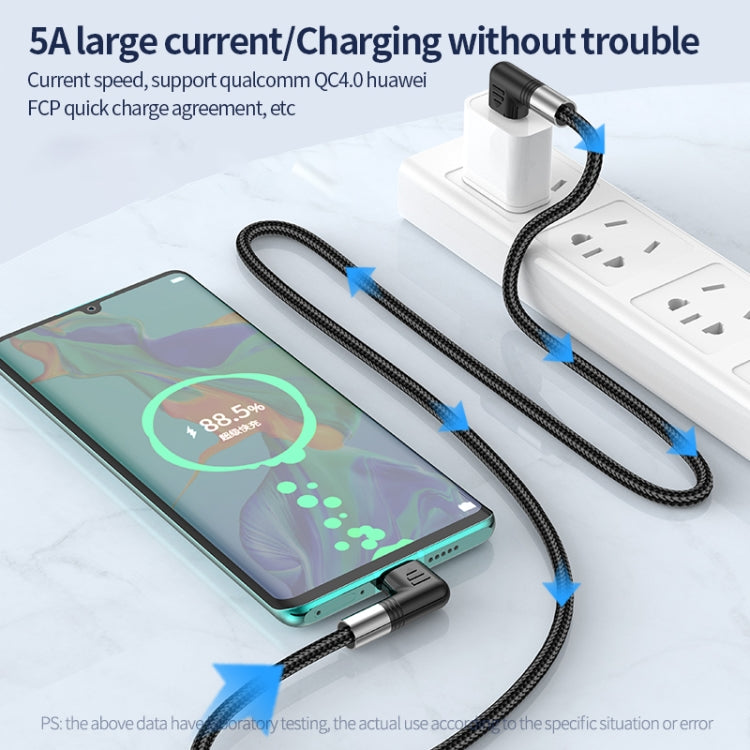 A9 30W USB-C/Type-C to 8 Pin Double Elbow Data Cable, Length:3m - free shipping - PMC Jewellery - Order now!