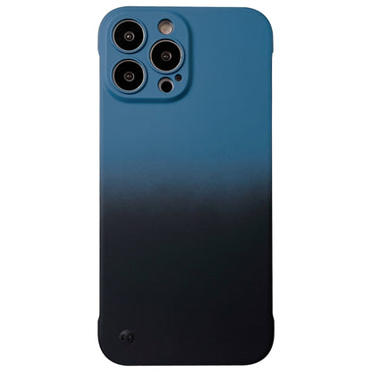 For iPhone 14 Frameless Skin Feel Gradient Phone Case(Blue + Black) - iPhone 14 Cases by PMC Jewellery | Online Shopping South Africa | PMC Jewellery | Buy Now Pay Later Mobicred