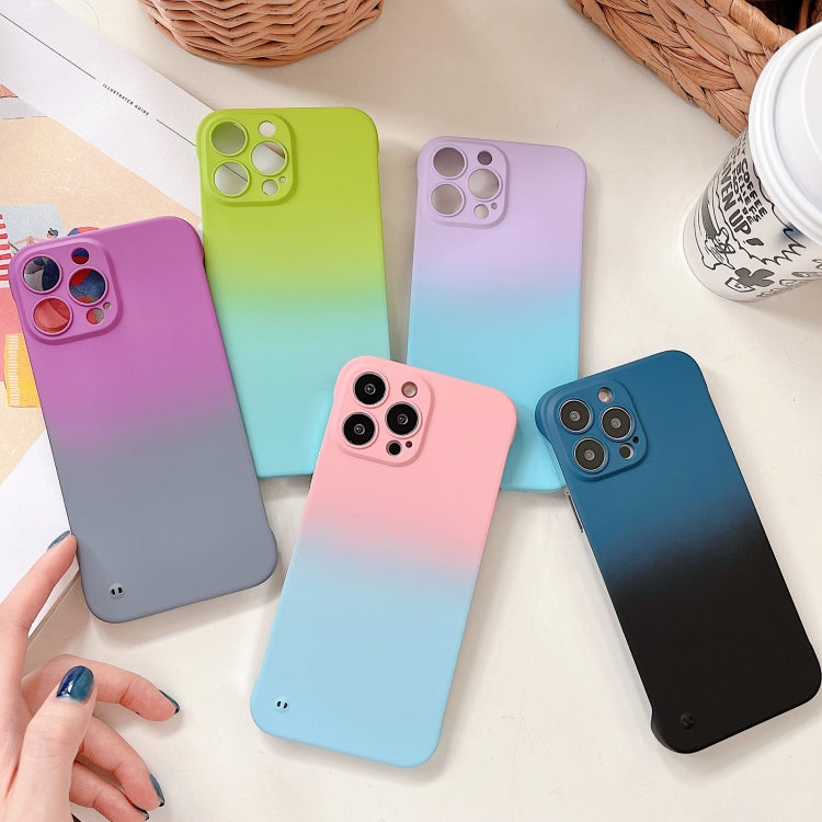 For iPhone 13 Frameless Skin Feel Gradient Phone Case(Pink + Light Blue) - free shipping - PMC Jewellery - Order now!