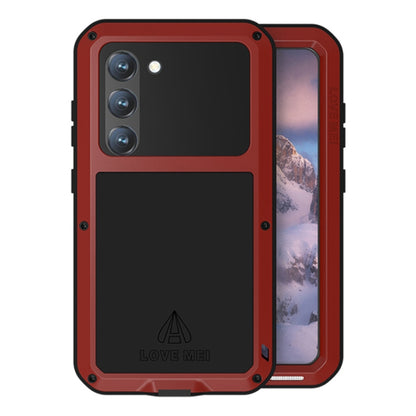 For Samsung Galaxy S23 5G LOVE MEI Metal Shockproof Life Waterproof Dustproof Phone Case(Red) - Galaxy S23 5G Cases by LOVE MEI | Online Shopping South Africa | PMC Jewellery