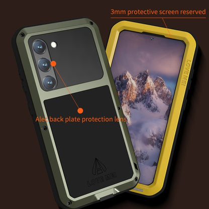 For Samsung Galaxy S23 5G LOVE MEI Metal Shockproof Life Waterproof Dustproof Phone Case(Silver) - Galaxy S23 5G Cases by LOVE MEI | Online Shopping South Africa | PMC Jewellery