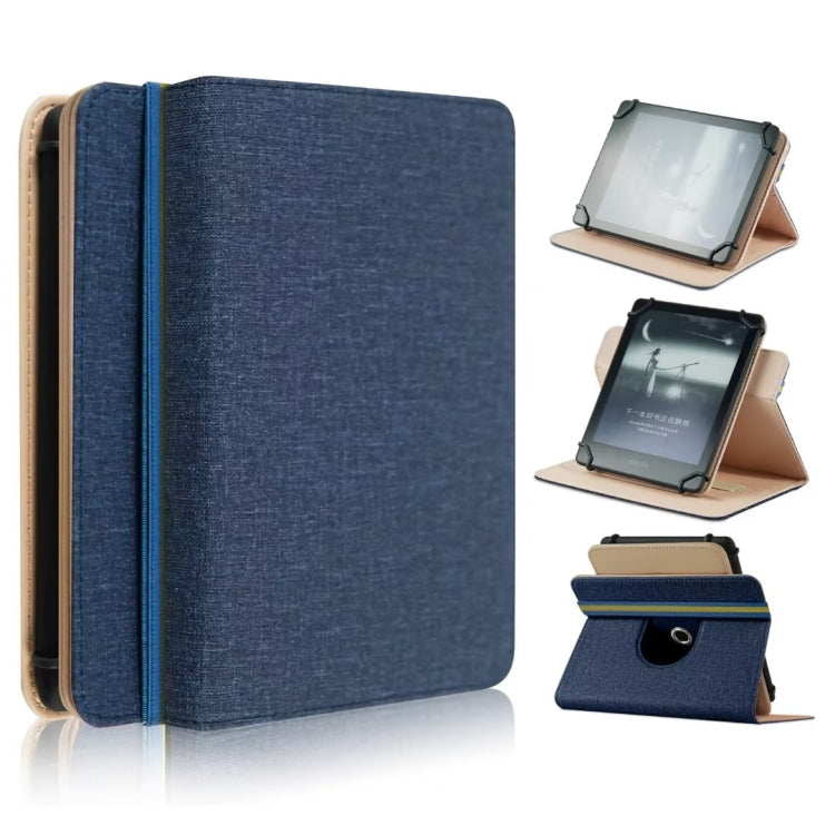 For 6 inch Rotating Universal Leather Tablet Case(Blue) - 7 inch by PMC TechLife | Online Shopping South Africa | PMC TechLife | Buy Now Pay Later Mobicred