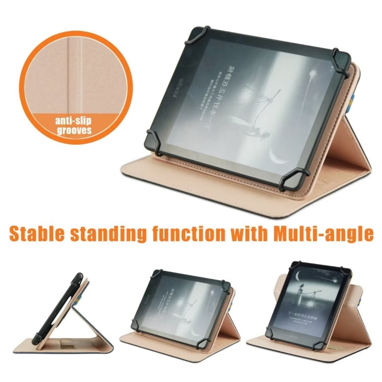 For 6 inch Rotating Universal Leather Tablet Case(Purple) - 7 inch by PMC TechLife | Online Shopping South Africa | PMC TechLife | Buy Now Pay Later Mobicred