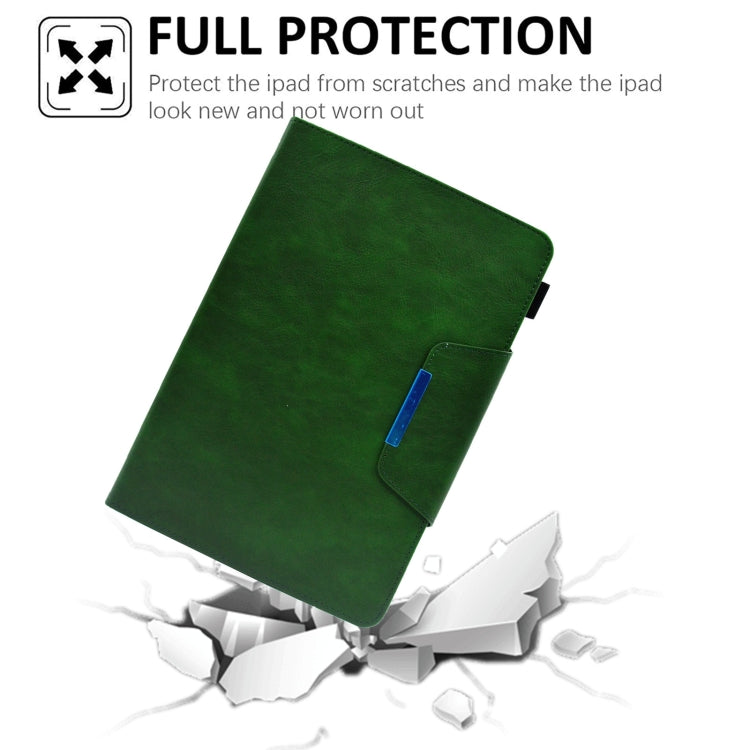 For 8 inch Suede Cross Texture Magnetic Clasp Leather Tablet Case(Green) - 8 inch by PMC TechLife | Online Shopping South Africa | PMC TechLife | Buy Now Pay Later Mobicred