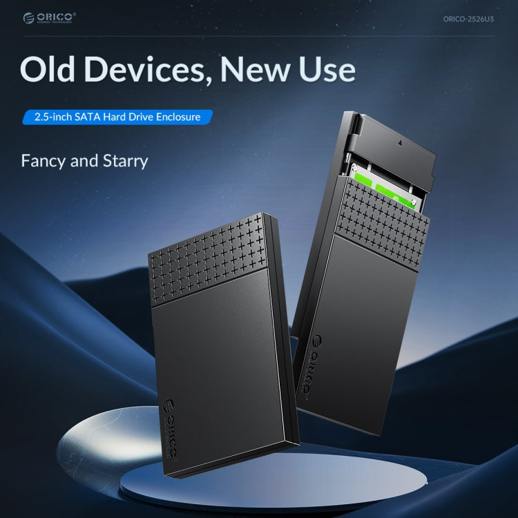 ORICO ORICO-2526U3-V1 2.5 inch USB 3.0 Micro-B Hard Drive Enclosure External Storage Case(Black) - HDD Enclosure by ORICO | Online Shopping South Africa | PMC TechLife | Buy Now Pay Later Mobicred