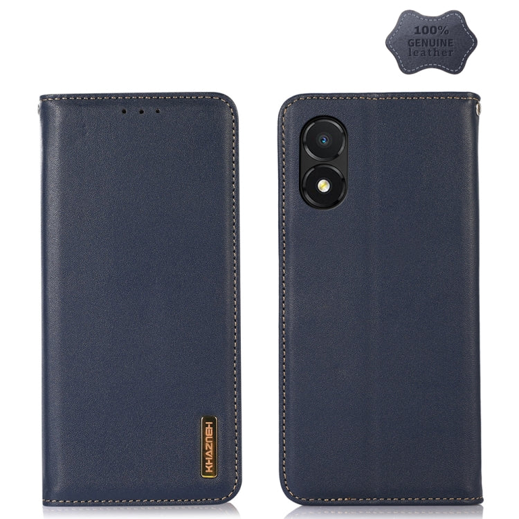 For Honor X5 KHAZNEH Nappa Top Layer Cowhide Leather Phone Case(Blue) - Honor Cases by PMC TechLife | Online Shopping South Africa | PMC TechLife | Buy Now Pay Later Mobicred
