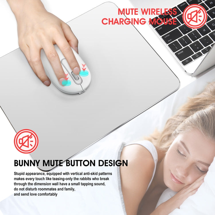 HXSJ T15 2.4GHz 4 Keys Wireless Mute Mouse(White) - Wireless Mice by HXSJ | Online Shopping South Africa | PMC Jewellery | Buy Now Pay Later Mobicred