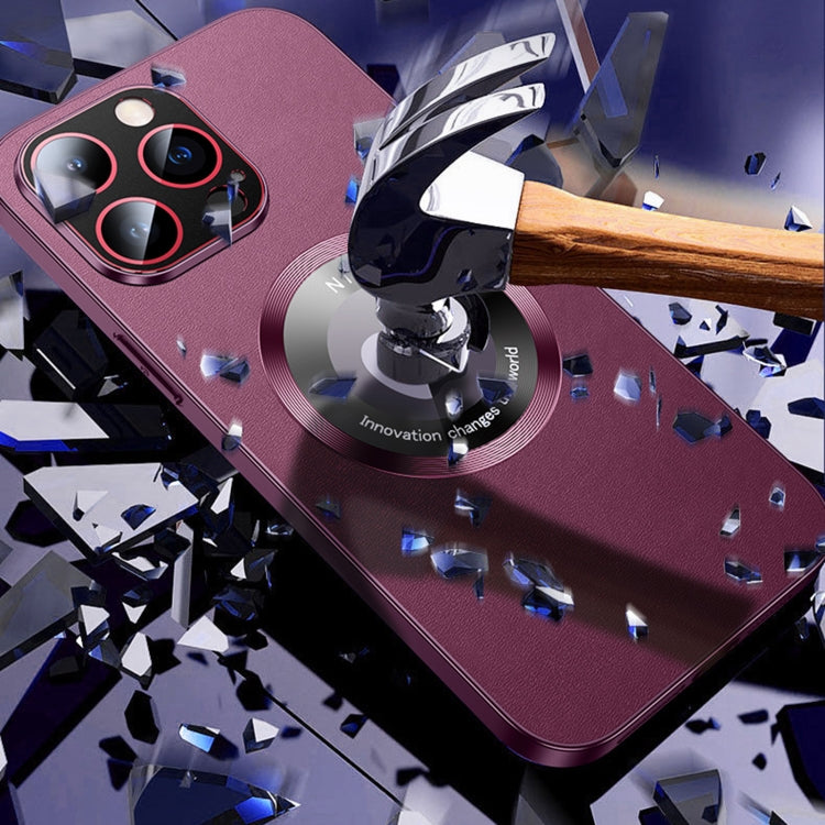 For iPhone 14 Pro R-JUST RH05 Magnetic Leather Metal Phone Case(Blue) - iPhone 14 Pro Cases by R-JUST | Online Shopping South Africa | PMC TechLife