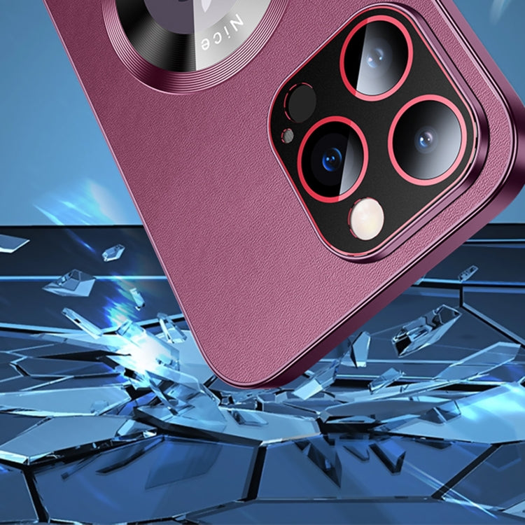 For iPhone 14 Pro R-JUST RH05 Magnetic Leather Metal Phone Case(Silver) - iPhone 14 Pro Cases by R-JUST | Online Shopping South Africa | PMC TechLife | Buy Now Pay Later Mobicred