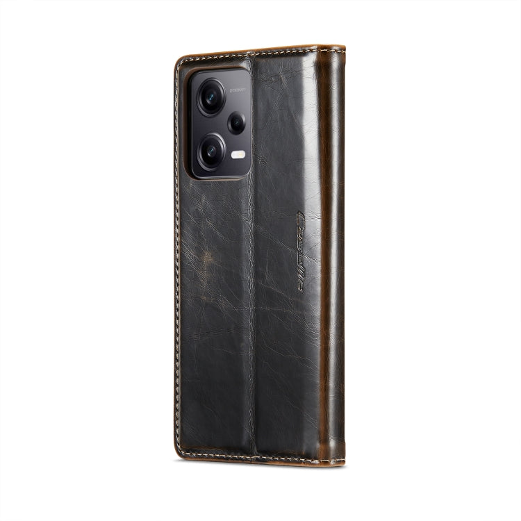 For Xiaomi Redmi Note 12 Pro+ 5G CaseMe 003 Crazy Horse Texture Leather Phone Case(Coffee) - Xiaomi Cases by CaseMe | Online Shopping South Africa | PMC Jewellery | Buy Now Pay Later Mobicred