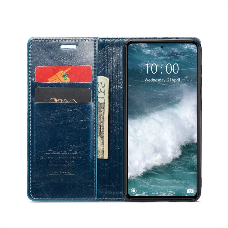 For Xiaomi Redmi Note 12 Pro+ 5G CaseMe 003 Crazy Horse Texture Leather Phone Case(Blue) - Xiaomi Cases by CaseMe | Online Shopping South Africa | PMC Jewellery | Buy Now Pay Later Mobicred