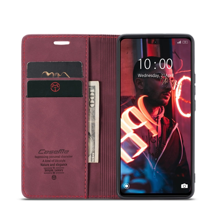 For Xiaomi Redmi Note 12 Pro 5G / Poco X5 Pro CaseMe 013 Multifunctional Horizontal Flip Leather Phone Case(Wine Red) - Xiaomi Cases by CaseMe | Online Shopping South Africa | PMC Jewellery | Buy Now Pay Later Mobicred