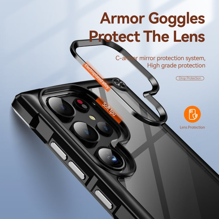 For Samsung Galaxy S24 Ultra 5G TPU + PC Lens Protection Phone Case(Black) - Galaxy S24 Ultra 5G Cases by PMC TechLife | Online Shopping South Africa | PMC TechLife