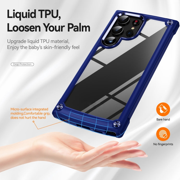 For Samsung Galaxy S24 Ultra 5G TPU + PC Lens Protection Phone Case(Blue) - Galaxy S24 Ultra 5G Cases by PMC TechLife | Online Shopping South Africa | PMC TechLife