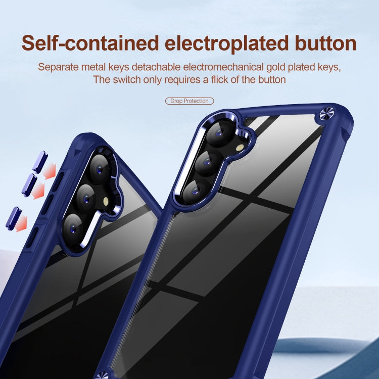 For Samsung Galaxy S24 5G TPU + PC Lens Protection Phone Case(Blue) - Galaxy S24 5G Cases by PMC TechLife | Online Shopping South Africa | PMC TechLife