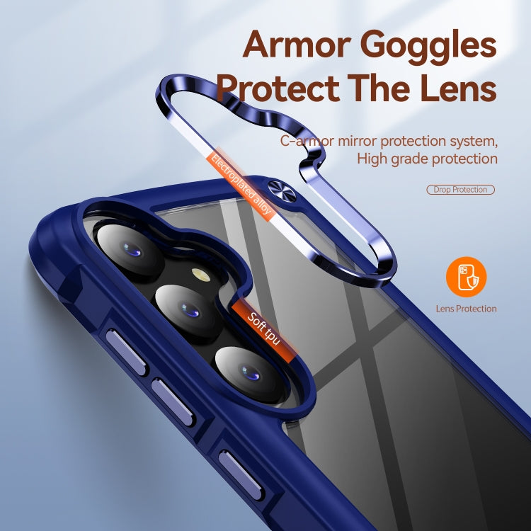 For Samsung Galaxy S24 5G TPU + PC Lens Protection Phone Case(Blue) - Galaxy S24 5G Cases by PMC TechLife | Online Shopping South Africa | PMC TechLife