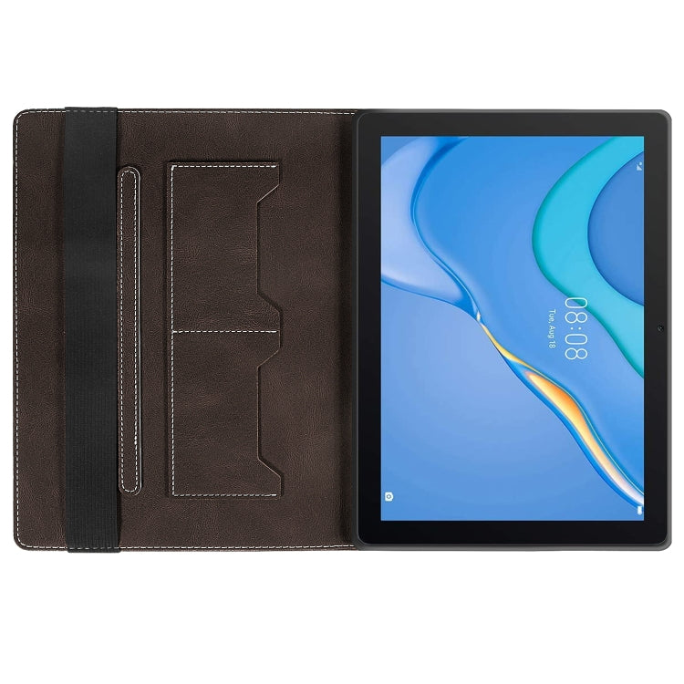 For Huawei MatePad SE Splicing Series Tablet Leather Case(Coffee) - Huawei by PMC TechLife | Online Shopping South Africa | PMC TechLife | Buy Now Pay Later Mobicred