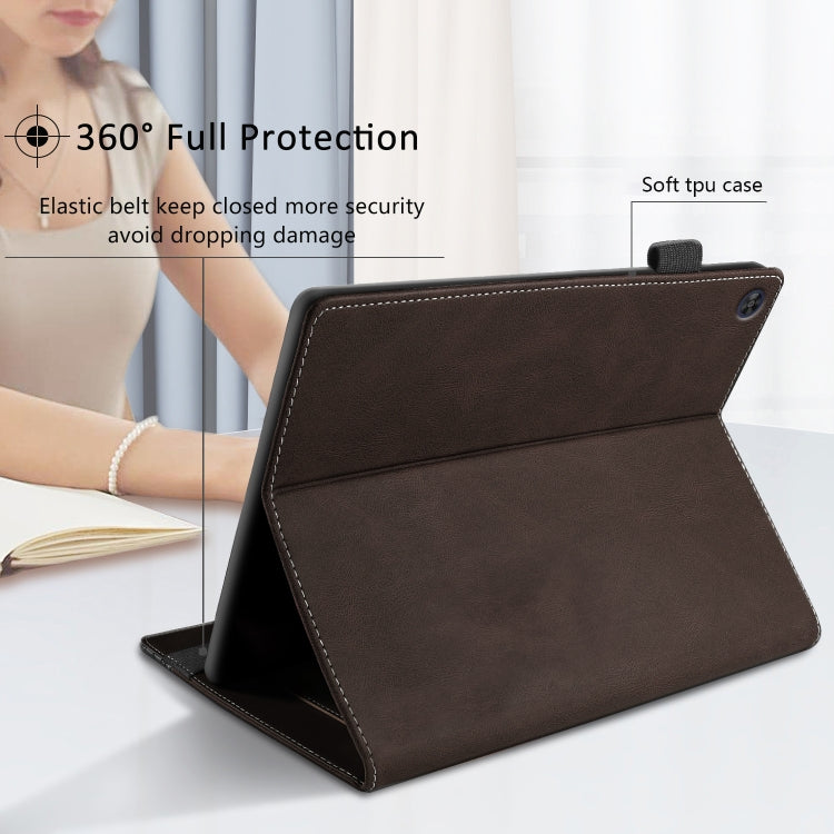 For Huawei MatePad SE Splicing Series Tablet Leather Case(Coffee) - Huawei by PMC TechLife | Online Shopping South Africa | PMC TechLife | Buy Now Pay Later Mobicred