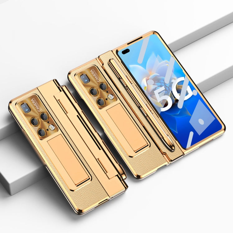 For Huawei Mate X2 Integrated Full Coverage Hinge Phone Case with Stylus(Gold+Gold) - Huawei Cases by PMC TechLife | Online Shopping South Africa | PMC TechLife | Buy Now Pay Later Mobicred