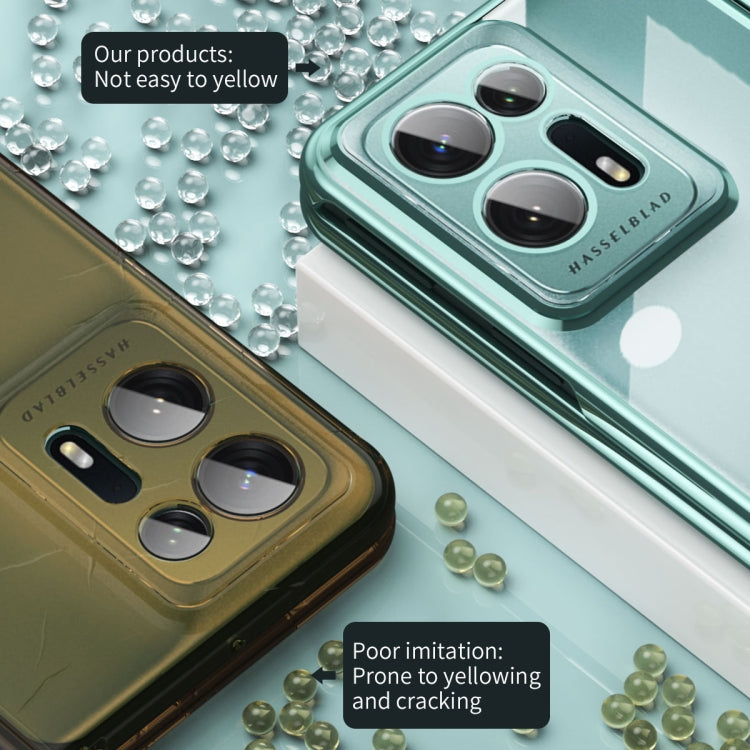 For OPPO Find N2 Integrated Electroplating Magnetic Transparent All-inclusive Phone Case with Hinge(Green) - OPPO Cases by PMC TechLife | Online Shopping South Africa | PMC TechLife