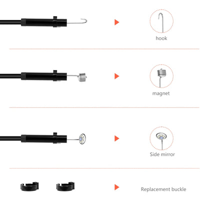 P130 8mm 4.3 inch Dual Camera with Screen Endoscope, Length:2m -  by PMC Jewellery | Online Shopping South Africa | PMC Jewellery | Buy Now Pay Later Mobicred