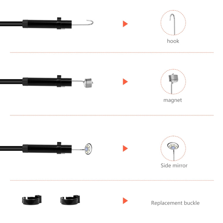 P130 5.5mm 4.3 inch Dual Camera with Screen Endoscope, Length:5m -  by PMC TechLife | Online Shopping South Africa | PMC TechLife | Buy Now Pay Later Mobicred